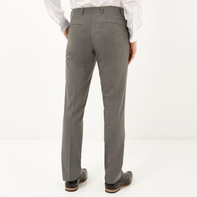 Grey smart slim fit trousers